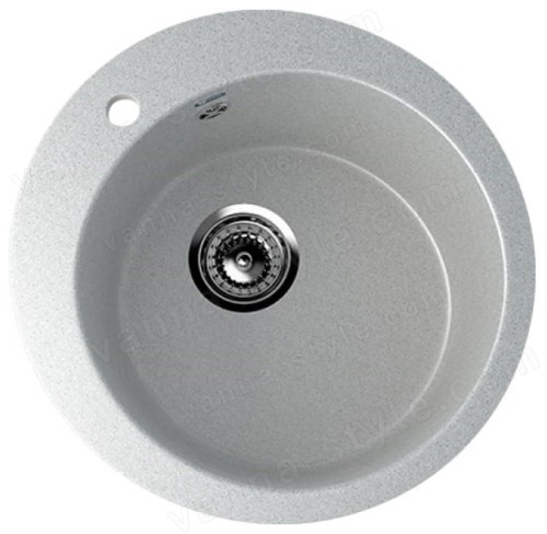 Кухонная мойка Ulgran U-405 U-405-310 50x50 из искусственного камня, серый