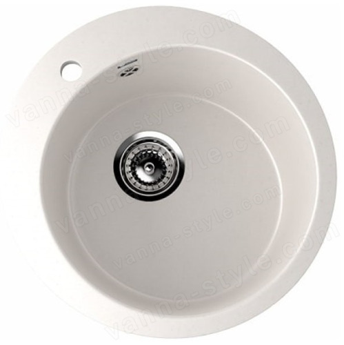 Кухонная мойка Ulgran U-405 U-405-331 50x50 из искусственного камня, белый