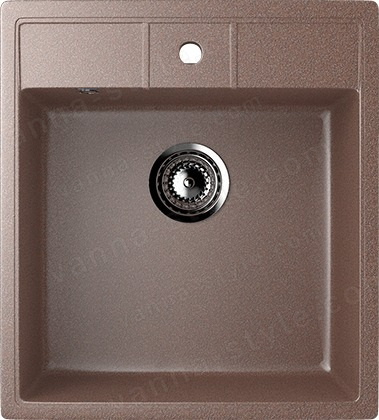 Кухонная мойка Ulgran U-406 U-406-307 45x50 из искусственного камня, коричневый