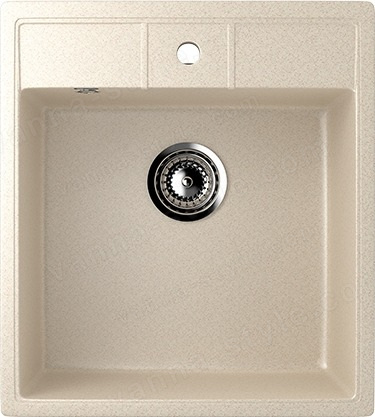 Кухонная мойка Ulgran U-406 U-406-328 45x50 из искусственного камня, бежевый