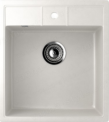 Кухонная мойка Ulgran U-406 U-406-341 45x50 из искусственного камня, белый