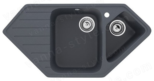 Кухонная мойка Ulgran U-409 U-409-343 97x50 из искусственного камня, серый