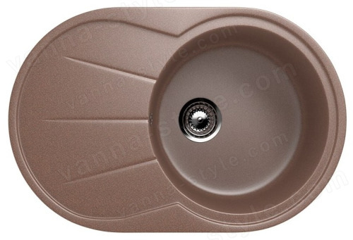 Кухонная мойка Ulgran U-503 U-503-307 75x48 из искусственного камня, коричневый