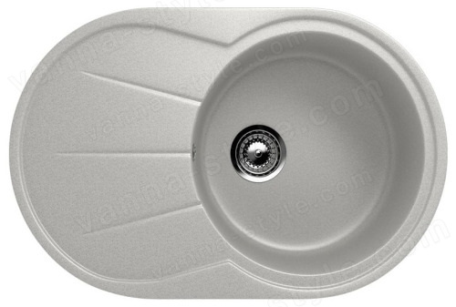 Кухонная мойка Ulgran U-503 U-503-310 75x48 из искусственного камня, серый