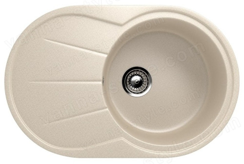 Кухонная мойка Ulgran U-503 U-503-328 75x48 из искусственного камня, бежевый