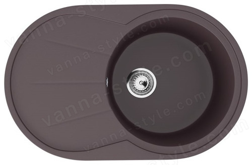 Кухонная мойка Ulgran U-503 U-503-345 75x48 из искусственного камня, коричневый