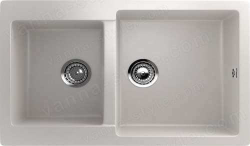 Кухонная мойка Ulgran U-505 U-505-331 77x50 из искусственного камня, белый