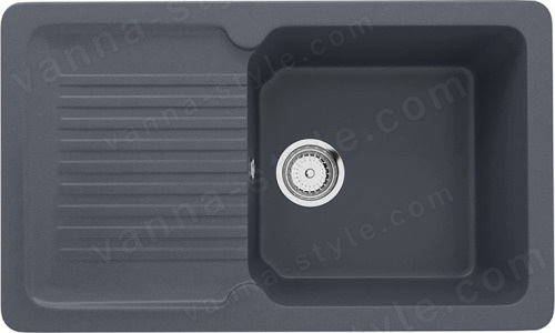 Кухонная мойка Ulgran U-506 U-506-343 77x50 из искусственного камня, серый