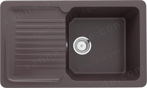 Кухонная мойка Ulgran U-506 U-506-345 77x50 из искусственного камня, коричневый