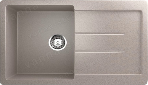 Кухонная мойка Ulgran U-507 U-507-302 77x50 из искусственного камня, песочный