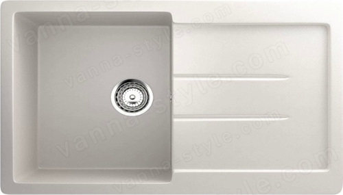 Кухонная мойка Ulgran U-507 U-507-331 77x50 из искусственного камня, белый