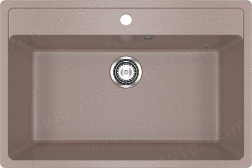 Кухонная мойка Ulgran U-600 U-600-307 76x51 из искусственного камня, коричневый