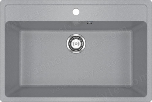 Кухонная мойка Ulgran U-600 U-600-309 76x51 из искусственного камня, серый