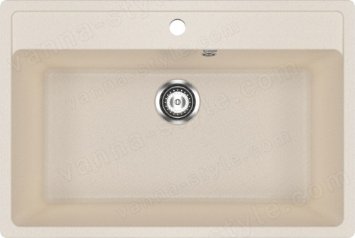 Кухонная мойка Ulgran U-600 U-600-328 76x51 из искусственного камня, бежевый