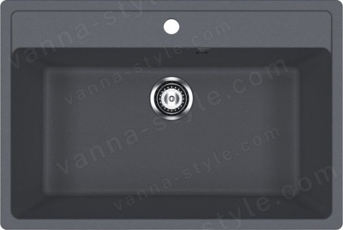 Кухонная мойка Ulgran U-600 U-600-343 76x51 из искусственного камня, серый