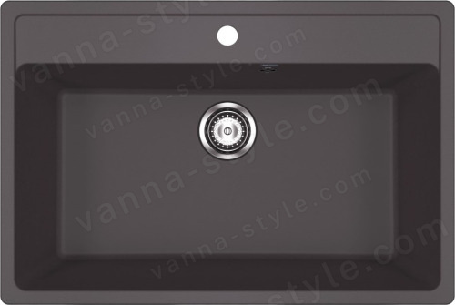 Кухонная мойка Ulgran U-600 U-600-345 76x51 из искусственного камня, коричневый
