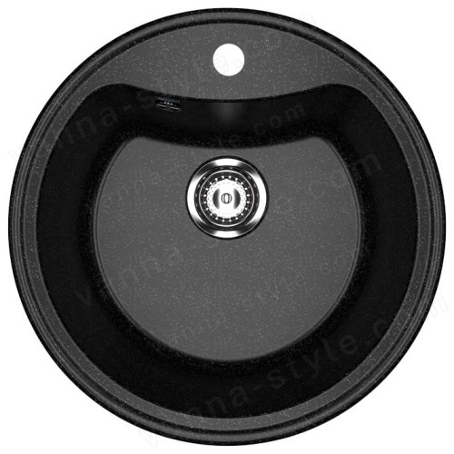 Кухонная мойка Ulgran U-601 U-601-308 51x51 из искусственного камня, черный