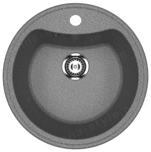 Кухонная мойка Ulgran U-601 U-601-309 51x51 из искусственного камня, серый