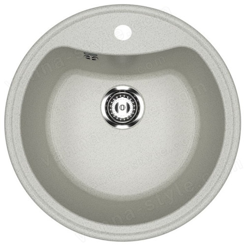 Кухонная мойка Ulgran U-601 U-601-310 51x51 из искусственного камня, серый
