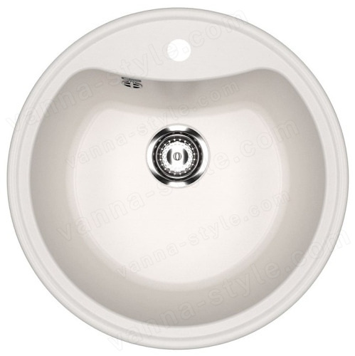 Кухонная мойка Ulgran U-601 U-601-331 51x51 из искусственного камня, белый