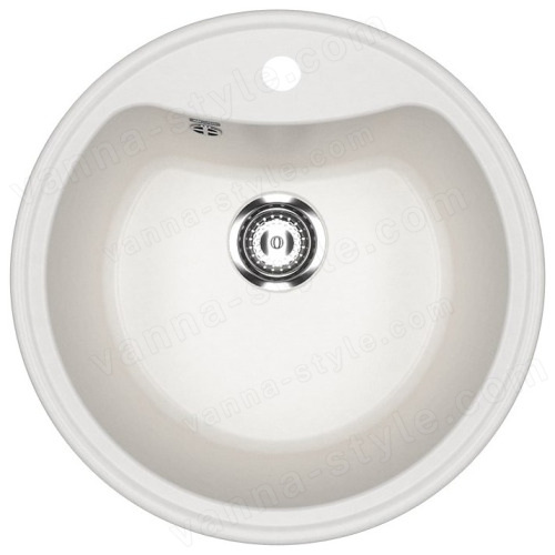 Кухонная мойка Ulgran U-601 U-601-341 51x51 из искусственного камня, белый