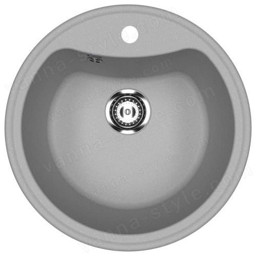Кухонная мойка Ulgran U-601 U-601-342 51x51 из искусственного камня, серый
