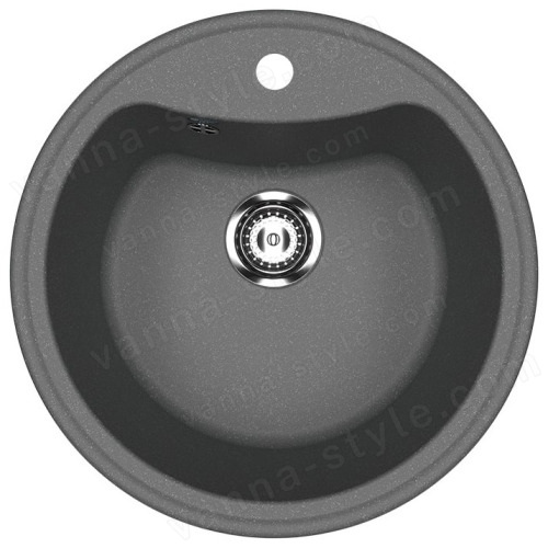 Кухонная мойка Ulgran U-601 U-601-343 51x51 из искусственного камня, серый