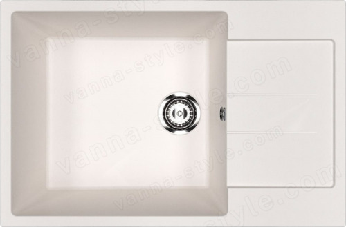 Кухонная мойка Ulgran U-602 U-602-331 76x50 из искусственного камня, белый