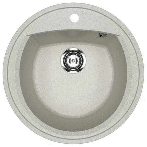 Кухонная мойка Ulgran U-603 U-603-310 52x52 из искусственного камня, серый