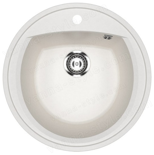 Кухонная мойка Ulgran U-603 U-603-341 52x52 из искусственного камня, белый