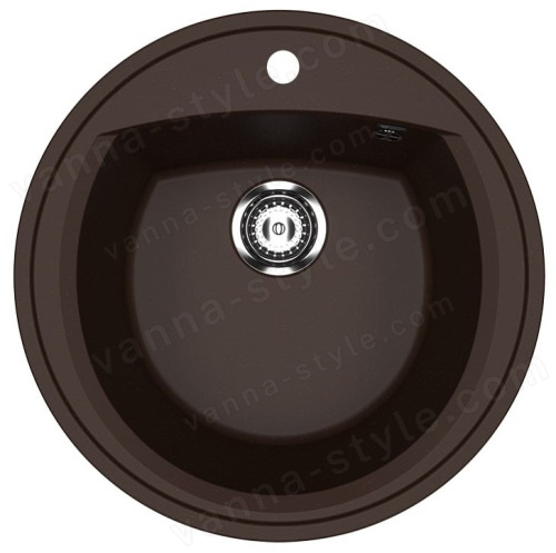 Кухонная мойка Ulgran U-603 U-603-345 52x52 из искусственного камня, коричневый