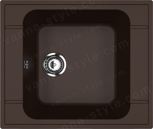 Кухонная мойка Ulgran U-604 U-604-345 59x50 из искусственного камня, коричневый