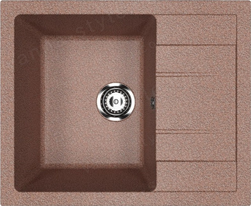 Кухонная мойка Ulgran U-607 U-607-307 61x50 из искусственного камня, коричневый