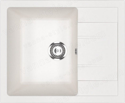 Кухонная мойка Ulgran U-607 U-607-341 61x50 из искусственного камня, белый