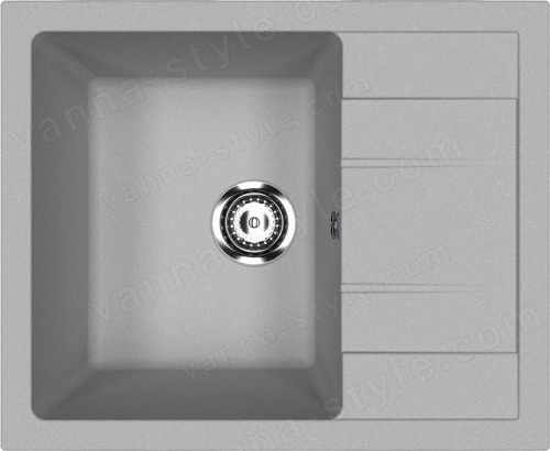 Кухонная мойка Ulgran U-607 U-607-342 61x50 из искусственного камня, серый