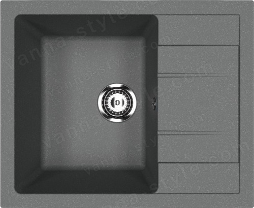 Кухонная мойка Ulgran U-607 U-607-343 61x50 из искусственного камня, серый