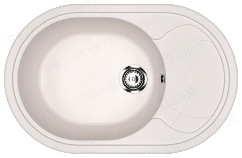Кухонная мойка Ulgran U-610 U-610-331 78x50 из искусственного камня, белый