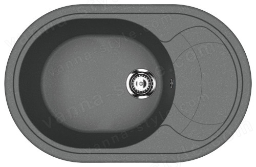 Кухонная мойка Ulgran U-610 U-610-343 78x50 из искусственного камня, серый