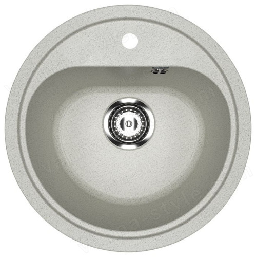 Кухонная мойка Ulgran U-700 U-700-310 44x44 из искусственного камня, серый