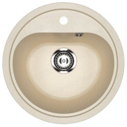 Кухонная мойка Ulgran U-700 U-700-328 44x44 из искусственного камня, бежевый