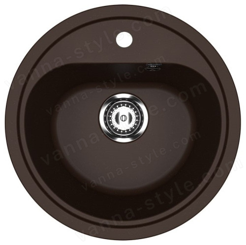 Кухонная мойка Ulgran U-700 U-700-345 44x44 из искусственного камня, коричневый