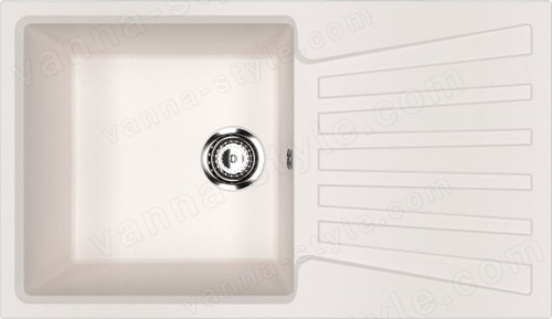 Кухонная мойка Ulgran U-703 U-703-331 83x48 из искусственного камня, белый