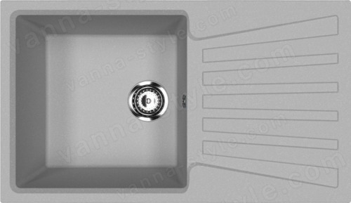 Кухонная мойка Ulgran U-703 U-703-342 83x48 из искусственного камня, серый