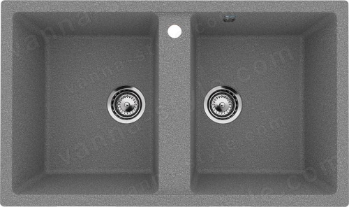 Кухонная мойка Ulgran U-708 U-708-309 86x51 из искусственного камня, серый