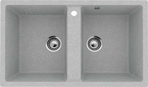 Кухонная мойка Ulgran U-708 U-708-342 86x51 из искусственного камня, серый