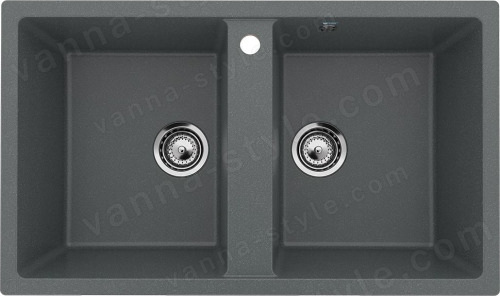 Кухонная мойка Ulgran U-708 U-708-343 86x51 из искусственного камня, серый