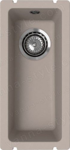 Кухонная мойка Ulgran Underground 160 Under 160-02 21x45 из кварцевого композита, бежевый