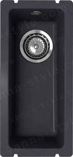Кухонная мойка Ulgran Underground 160 Under 160-08 21x45 из кварцевого композита, черный