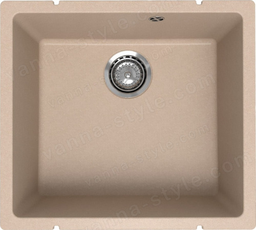 Кухонная мойка Ulgran Underground 450 Under 450-03 50x45 из кварцевого композита, бежевый