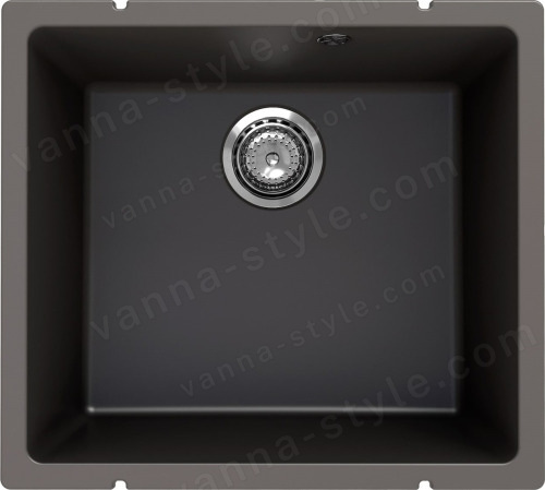 Кухонная мойка Ulgran Underground 450 Under 450-09 50x45 из кварцевого композита, серый